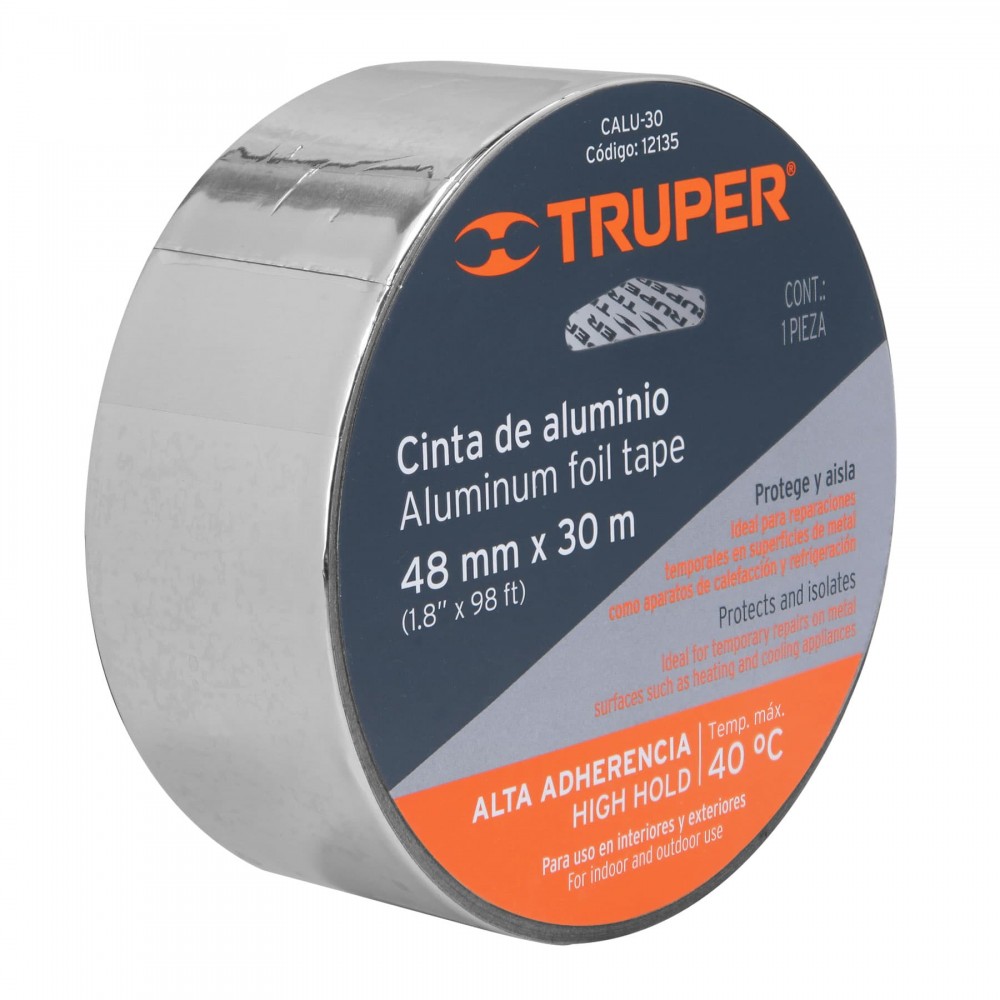 Cinta Adhesiva De Aluminio TRUPER 12135 48mm X 30m