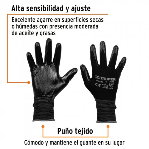 Guantes Truper 13295 Recubierto Con Nitrilo G