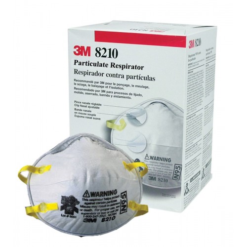 Mascarilla Tapabocas 3M N95 8210 para Particulas 20u