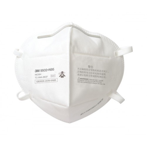 Mascarilla Tapabocas 3M 9502 N95 Particulas NIOSH x50u