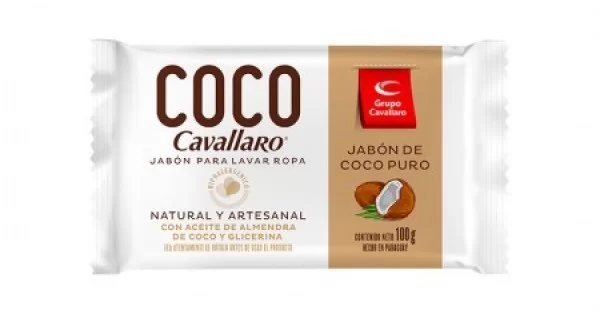 Jabón De Coco Puro Cavallaro Pan 100g 1010