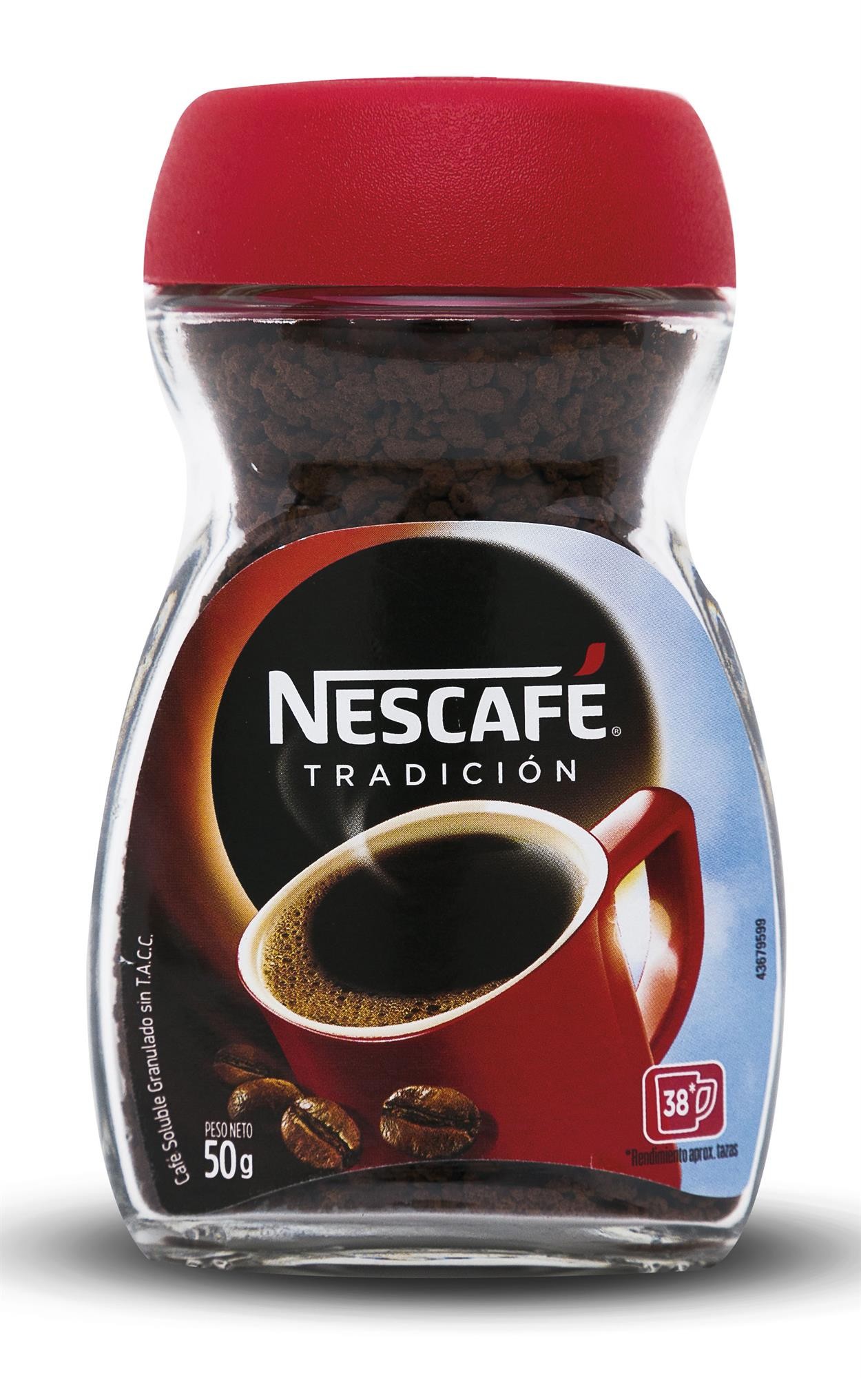 Café Soluble Granulado NESCAFE Tradición 38 tazas 50g