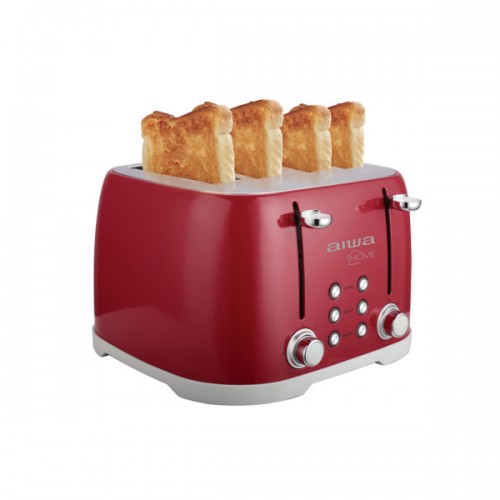 Tostadora Aiwa AW-TD5728-R 4 Panes 1600W Rojo