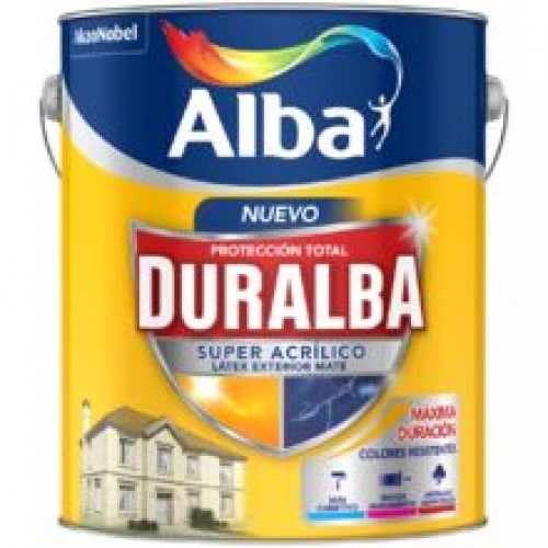 Pintura Alba Duralba Latex Acrilico Ext. Blanco 1L