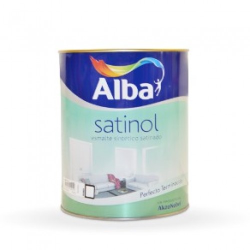 Pintura Alba Satinol Sintetico Satinado Verde Guajira 1L