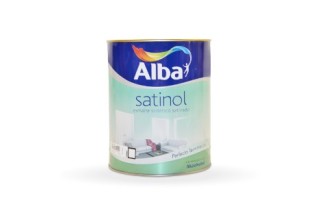 Pintura Alba Satinol Sintetico Satinado Marron Tobago 1L
