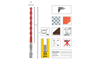 Broca Multi Alpen Profi Multicut SDS-plus 10mm x 110mm