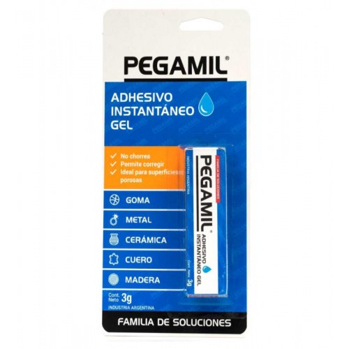 Adhesivo Instantaneo GEL Pegamil Blister 3g