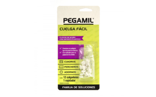 Clavos para Colgar Cuadros Pegamil Cuelga Fácil 12u Clavos para Colgar Cuadros Pegamil Cuelga Fácil 12u