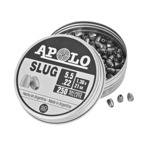 Balines para Aire Comprimido Apolo Slug 5,5mm 250u Balines para Aire Comprimido Apolo Slug 5,5mm 250u