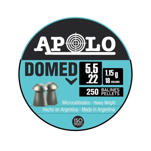 Balines para Aire Comprimido Apolo Domed 5,5mm 250u