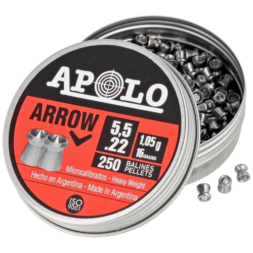 Balines para Aire Comprimido Apolo Arrow 5,5mm 250u Balines para Aire Comprimido Apolo Arrow 5,5mm 250u