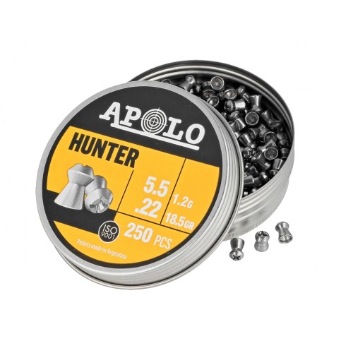 Balines para Aire Comprimido Apolo Hunter 5,5mm 250u Balines para Aire Comprimido Apolo Hunter 5,5mm 250u