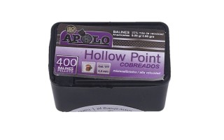 Balines para Aire Comprimido Apolo Hollow Point 4,5mm 400u Balines para Aire Comprimido Apolo Hollow Point 4,5mm 400u