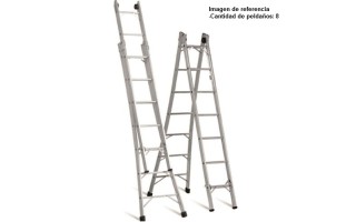 Escalera Articulada Extensible Alustep P008 Aluminio 8pel. 4,3m