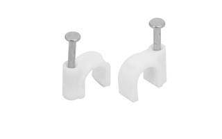 Grapa para Cable Coaxial Argo 117473 6mm Blanco 100u Grapa para Cable Coaxial Argo 117473 6mm Blanco 100u