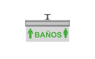 Señalización LED Argo 120850 Baño Transparente Señalización LED Argo 120850 Baño Transparente
