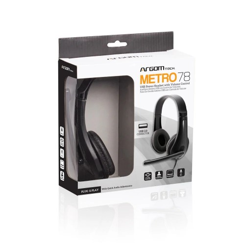 Auriculares Argom Tech Metro 78 Negro