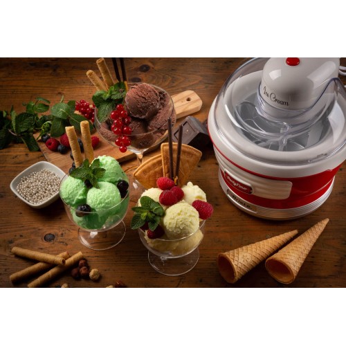 Fabricadora de Helados Ariete Party Time 1,5L 12W Rojo