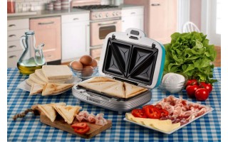 Sandwichera Multifunción Ariete Party Time 3en1 Turquesa