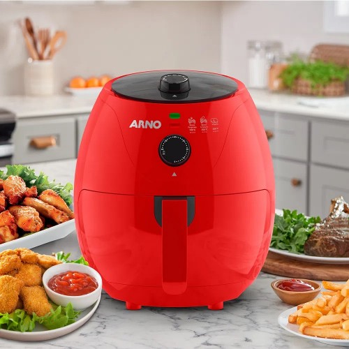 Freidora Eléctrica Arno Easy Fry 3,2L 1200W Rojo