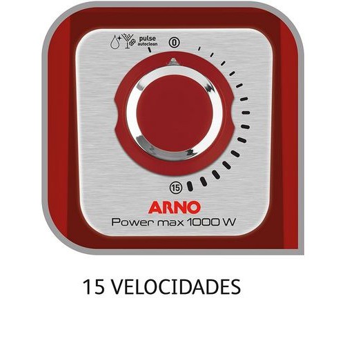 Licuadora Arno Power Max LN54 1000W Roja