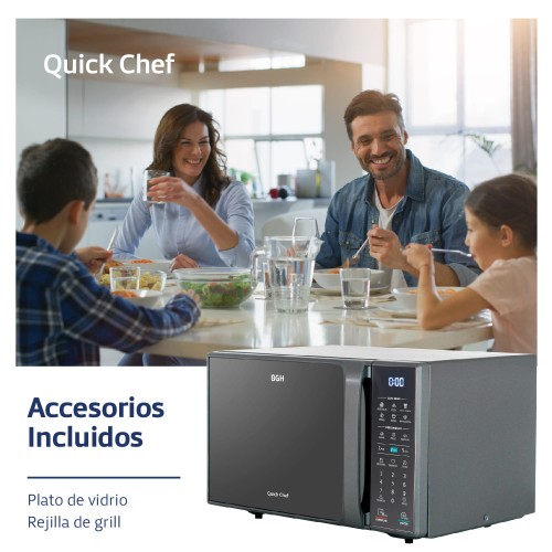 Microondas BGH Quick Chef Digital 20L 1050W Silver