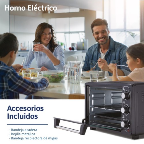 Horno Eléctrico BGH BHE36M24 36L 1500W Negro