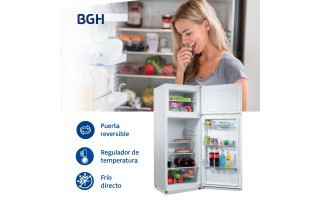 Heladera BGH Top Mount 215L 2P Frío Húmedo Blanco Heladera BGH Top Mount 215L 2P Frío Húmedo Blanco