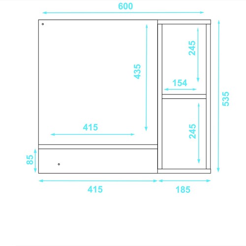 Mueble de Baño BRV BBN-07 Blanco