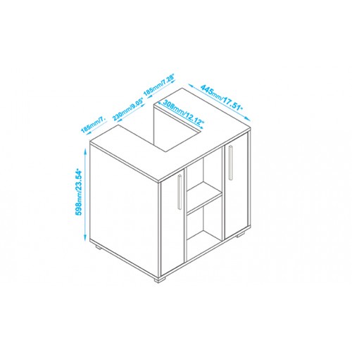 Mueble de Baño para Lavatorio BRV BBN-08 Blanco