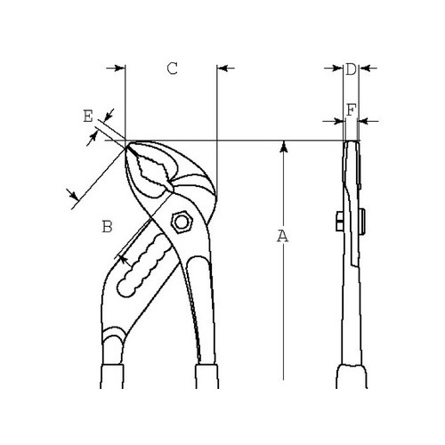 Pinza Pico de Loro Bahco 224D 240mm (45mm)