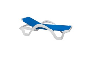 Reposera Balliu Carmen Plástico Blanco y Azul Reposera Balliu Carmen Plástico Blanco y Azul