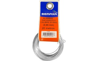 Alambre Galvanizado Bemfixa 148WG 1916 0,89mm 20m Alambre Galvanizado Bemfixa 148WG 1916 0,89mm 20m