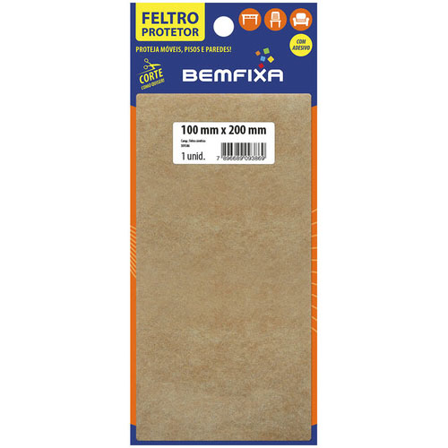 Protector Adhesivo Bemfixa 9386 Fieltro 10x20cm