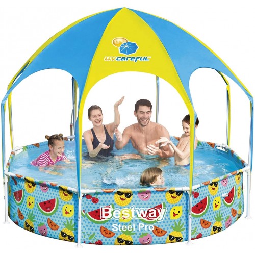 Piscina Bestway Steel Pro 56432 Parasol UV 1688 Litros