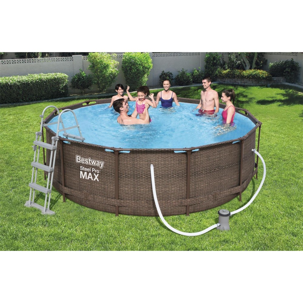 Piscina BESTWAY Steel Pro Max 56709 Estructura Redonda 9150L 3.66m 12ft ...
