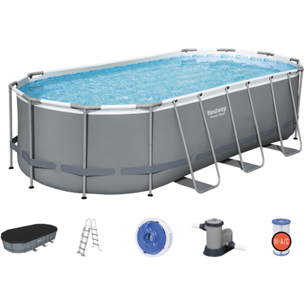 Piscina BESTWAY 56710 Estructura Oval 13.400 Litros