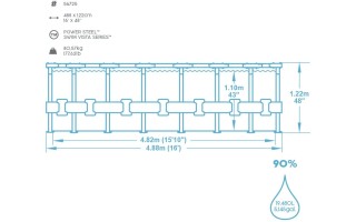 Piscina Bestway 56725 Estructura Swim Vista 19400 Ltrs Piscina Bestway 56725 Estructura Swim Vista 19400 Ltrs