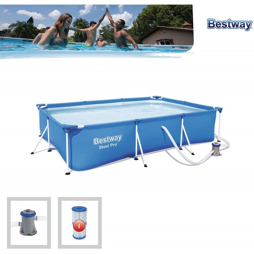 Piscina Bestway 56411 Estructura Rectang 3300L + Filtro