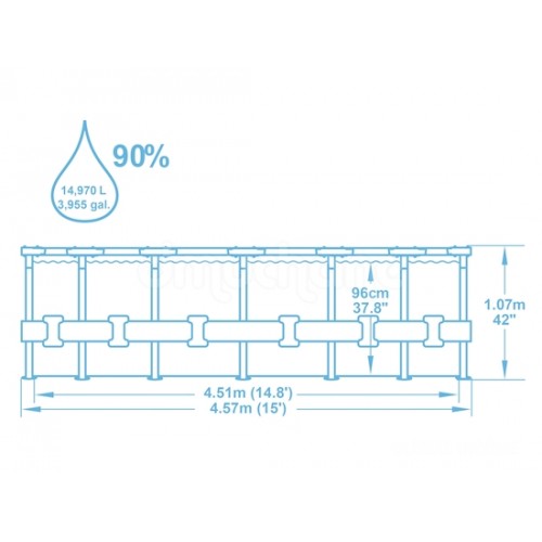 Piscina Bestway 56488 Estructura Redonda 14970L +Filtro