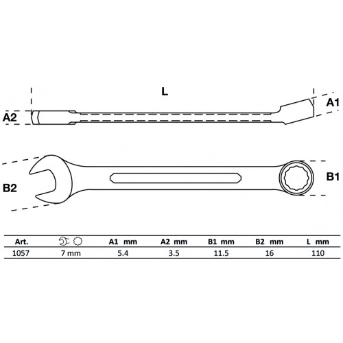 Llave Combinada BGS Technic 1057 7mm