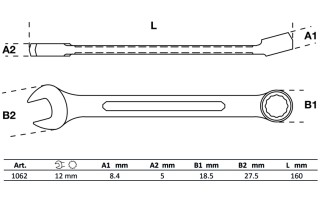 Llave Combinada BGS Technic 1062 12mm