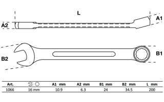 Llave Combinada BGS Technic 1066 16mm