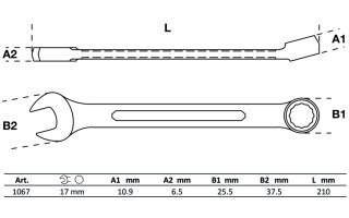 Llave Combinada BGS Technic 1067 17mm