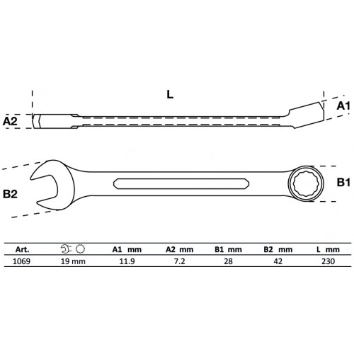 Llave Combinada BGS Technic 1069 19mm