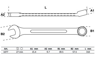 Llave Combinada BGS Technic 1077 27mm