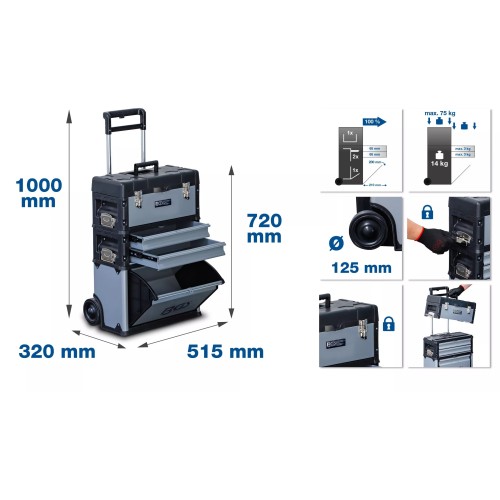 Baúl de Herramientas BGS Technic 15506 con Ruedas 111pzs