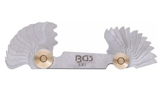 Calibre de Espesor BGS Liso y Dentado 0,25-6,00mm 24pzs