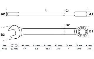 Llave Combinada Cricket BGS Technic 6511 11mm